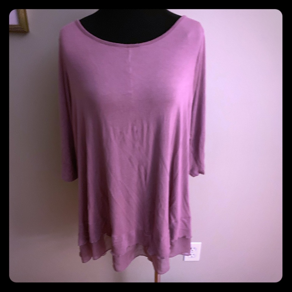 American Rag Mauve Tunic Plus Size 2X